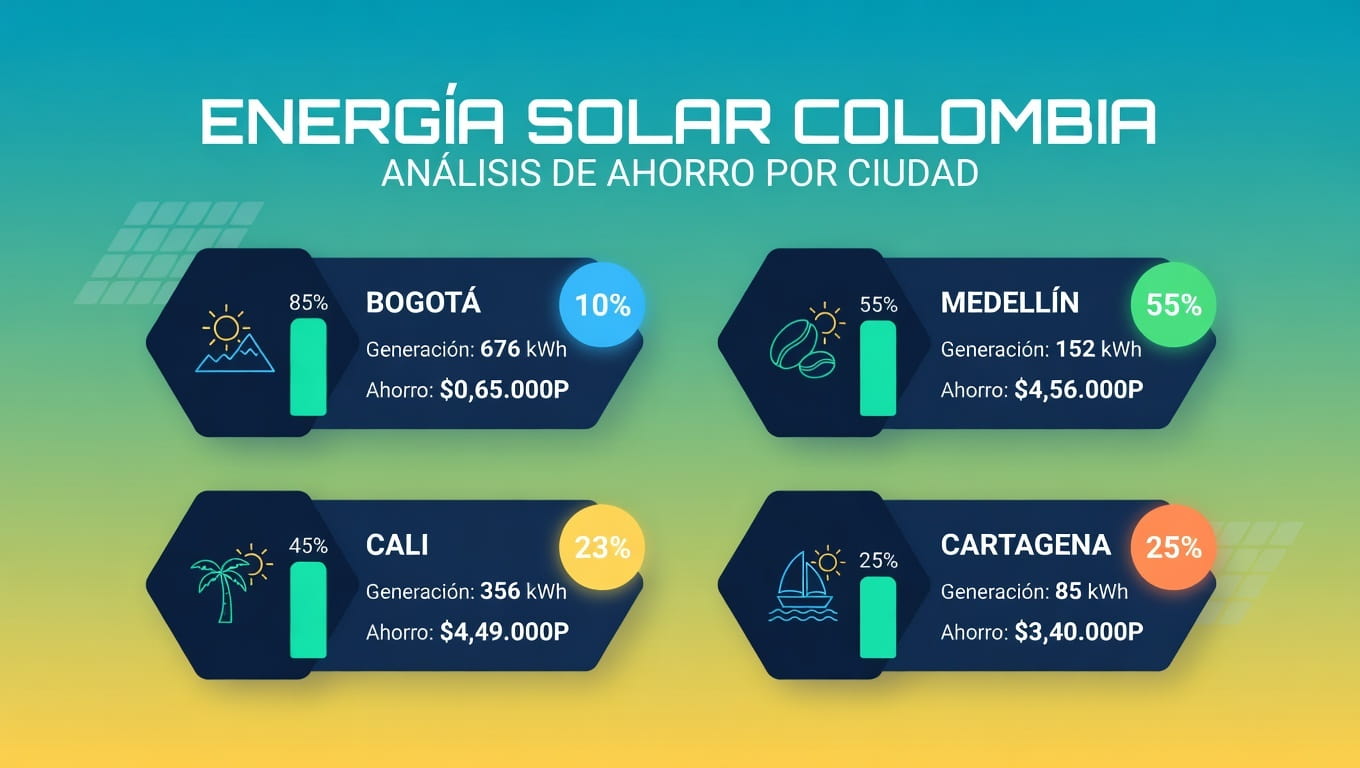 Ahorro solar en Colombia con Paneles